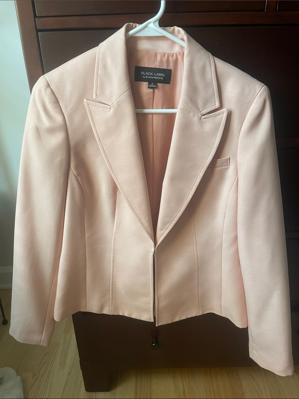 Black Label by Evan-Picone Blush Pink Tailored Blazer